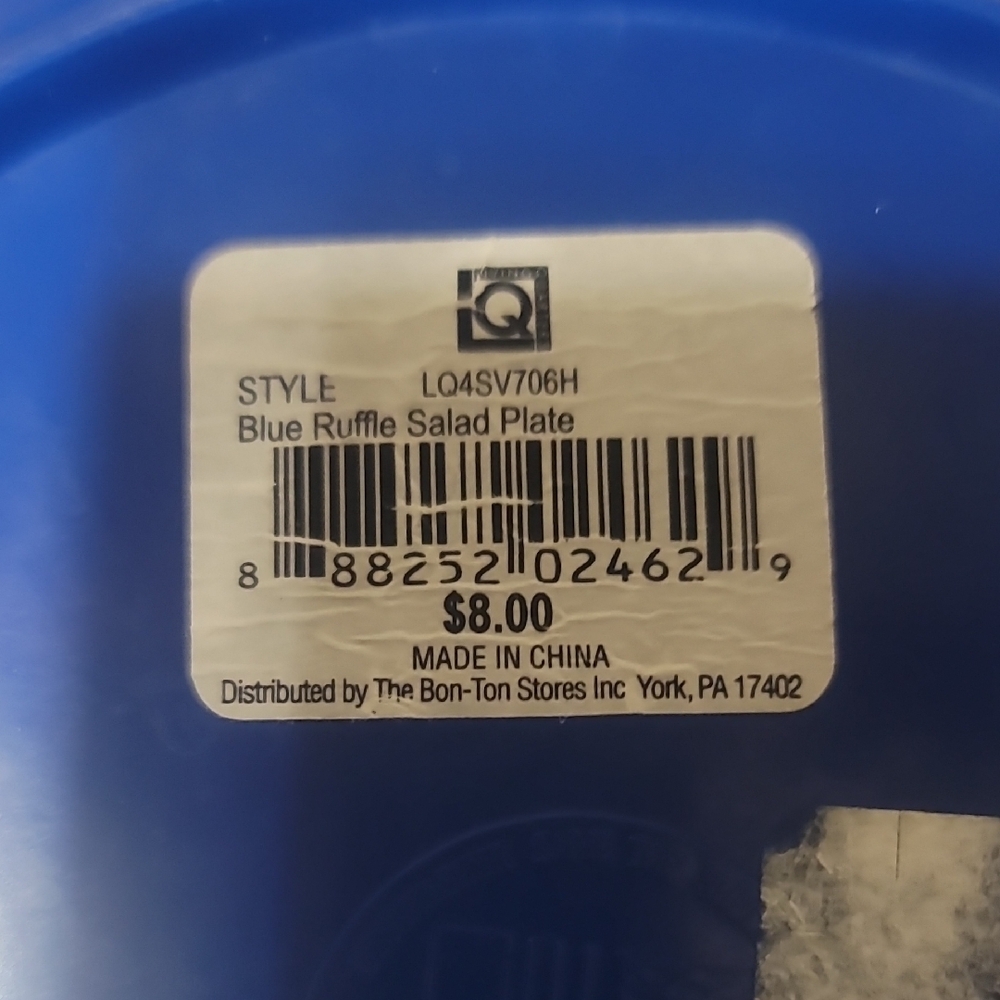 Blue Ruffle Salad Plates. Set Of 6. - Picture 2 of 4